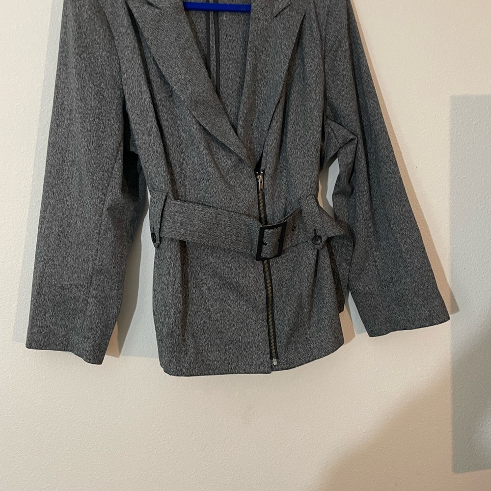 Lane Bryant Gray Textured Blazer